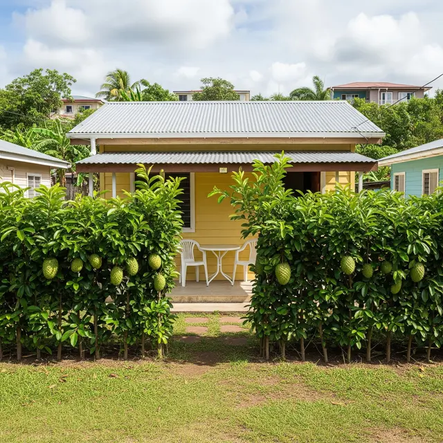 Ide Pagar Hidup Buah untuk Rumah Subsidi (Image by Gemini AI)