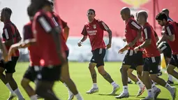 Musim lalu, Benfica mencapai babak perempat final, tapi langkah mereka dikandaskan wakil Italia, Inter Milan. (Patricia DE MELO MOREIRA / AFP)