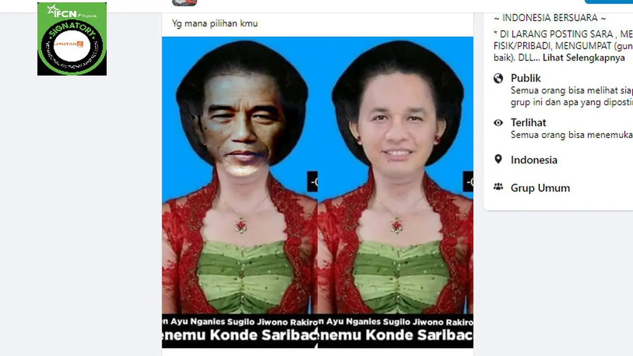 Cek Fakta: Penelusuran Foto Jokowi dan Anies mengenakan sanggul dan kebaya