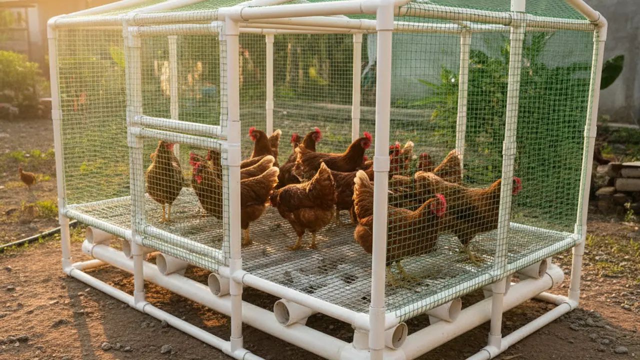 Model Kandang Ayam yang Paling Mudah Dibersihkan. AI