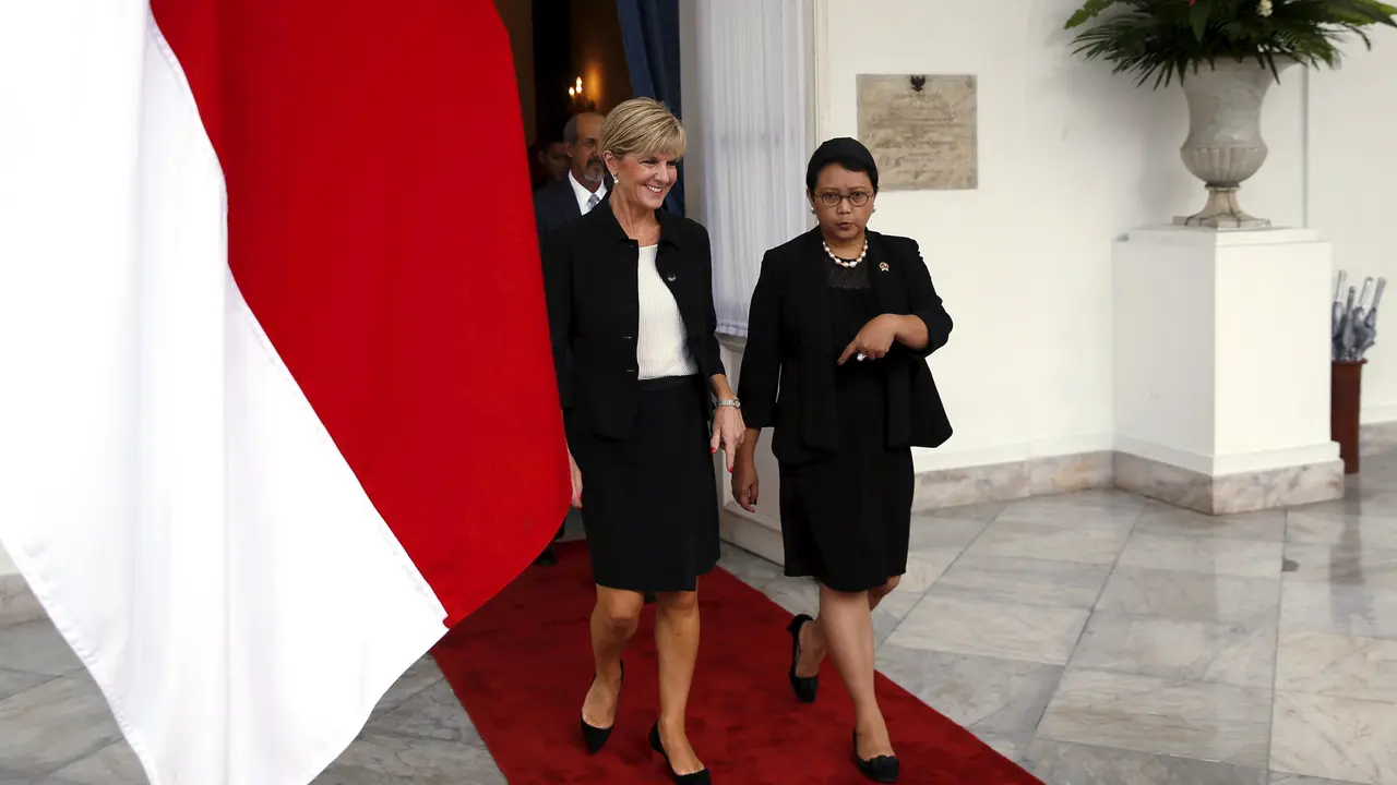 Menlu Retno dan Menlu Australia Julie Bishop