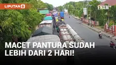 Pantura Rembang Macet 2 Hari, Sopir Tidur di Aspal Jalanan