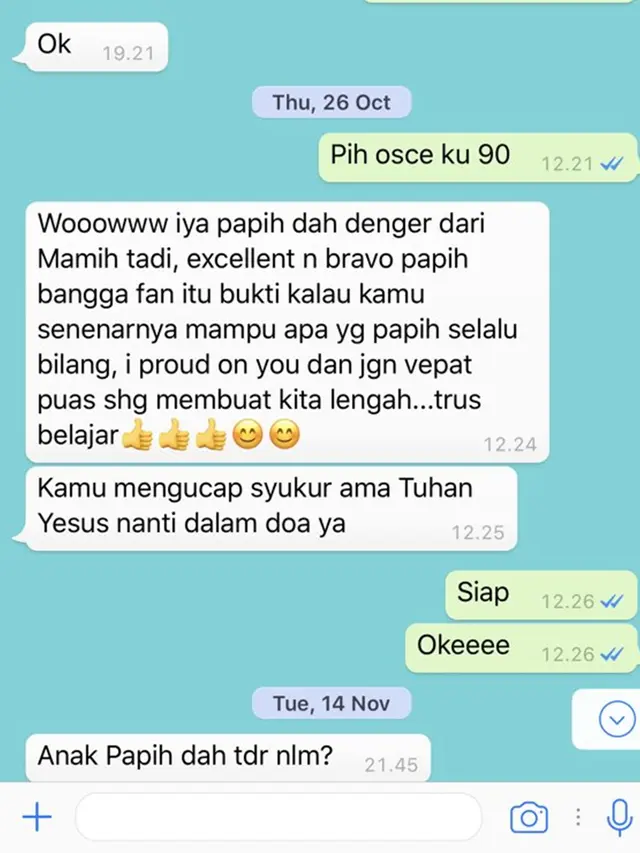 6 Chat Pamer Nilai Ujian Ini Bikin Elus Dada