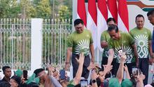 Presiden Joko Widodo (Jokowi) saat menghadiri Nusantara TNI Fun Run 2024 di IKN. (Foto: Istimewa)