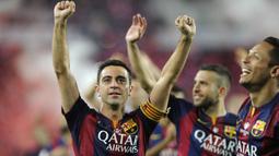 Tandem Iniesta di lini tengah Barcelona, Xavi Hernandez juga mengalami hal yang sama. Ia harus pergi ke klub Qatar, Al-Saadd dengan status bebas transfer pada tahun 2015. Gelandang berbakat ini tercatat tampil sebanyak 767 kali bersama El Barca dengan puluhan gelar juara. (Foto: AFP/Ander Gillenea)