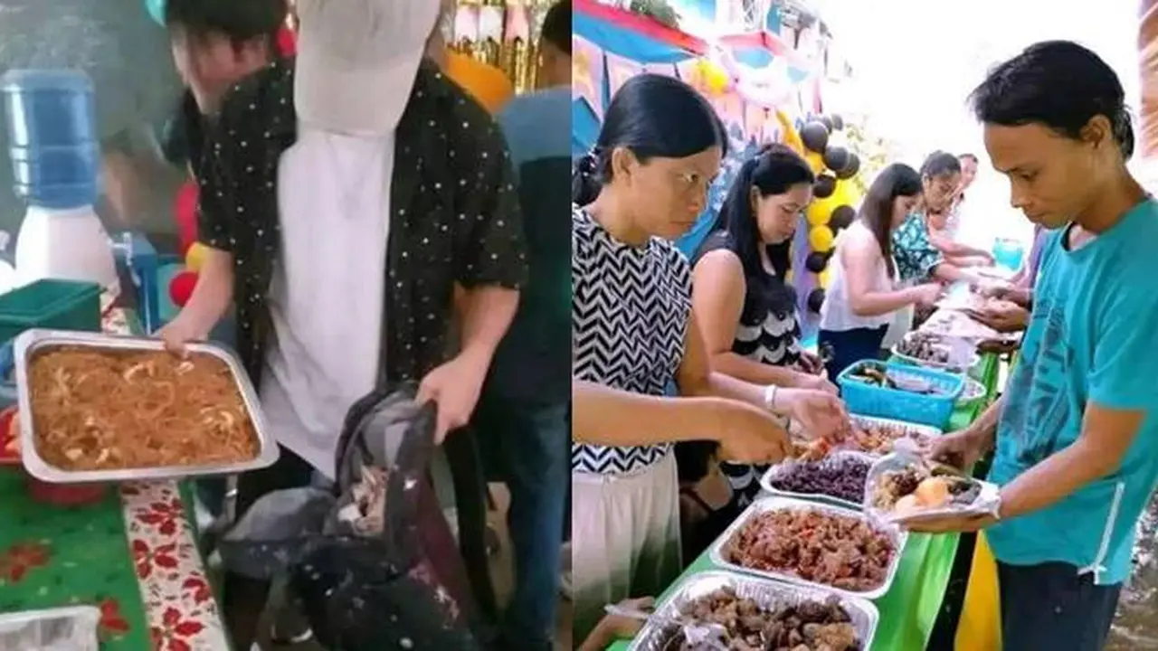 7 Potret Nyeleneh Orang Makan di Acara Kondangan Ini Kocak