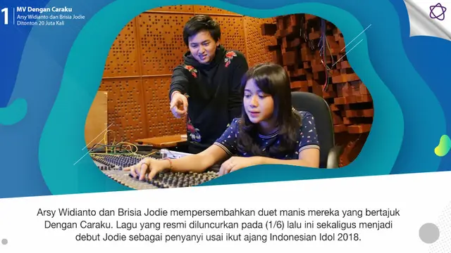 [Bintang] MV Dengan Caraku Arsy Widianto dan Brisia Jodie Ditonton 20 Juta Kali