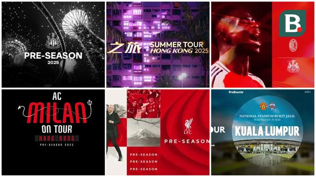 Klub-klub Eropa menggelar tur pramusim di Asia pada 2025