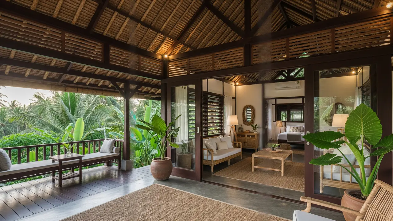 Desain Rumah Mungil Tropis yang Terasa Luas dan Sejuk