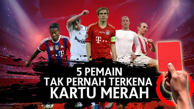 5 Pemain yang Tak Pernah Terkena Kartu Merah Selama Kariernya