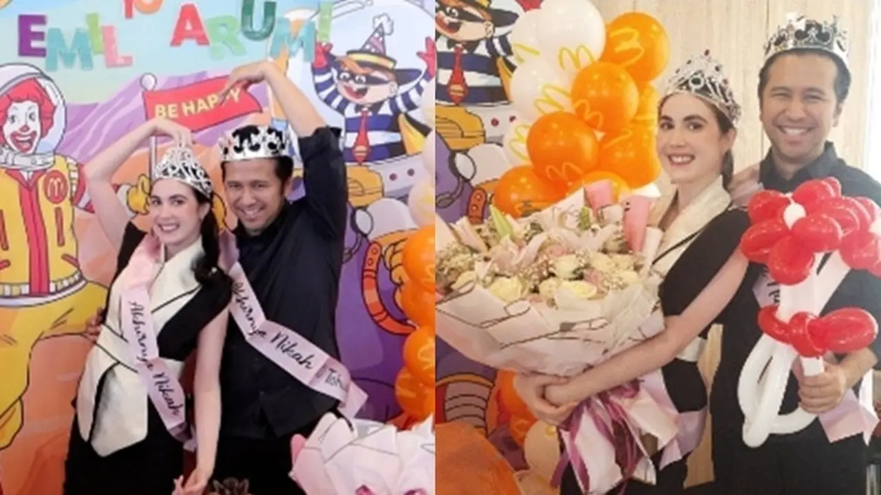 Serunya Perayaan Ulang Tahun ke-10 Pernikahan Arumi Bachsin dan Emil Dardak di McDonald's