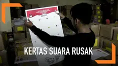 KPU Kabupaten Magelang menemukan puluhan ribu kertas suara tak layak untuk Pemilu 2019.