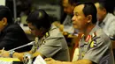 Kapolri Jenderal (Pol) Sutarman saat menghadiri rapat dengan Baleg DPR membahas RUU Kepolisian di Kompleks Parlemen, Senayan, Jakarta, Senin (15/9/2014) (Liputan6.com/Andrian M Tunay)