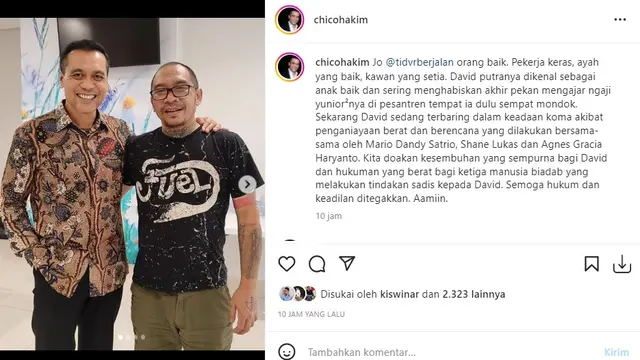 Jonathan Latumahina, ayah David (Foto: Instagram/@chicohakim)