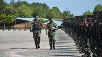 Pangdam VI Mulawarman Mayjen TNI Heri Wiranto  melepas  450 prajurit Yonif Raider 613 Raja Alam.