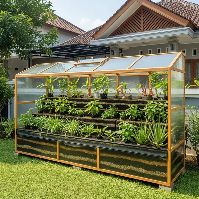 Model Halaman Depan Rumah dengan Tanaman TOGA