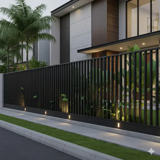 7 Model Pagar Besi Hollow Galvanis yang Kuat, Modern dan Tahan Karat untuk Hunian 2025