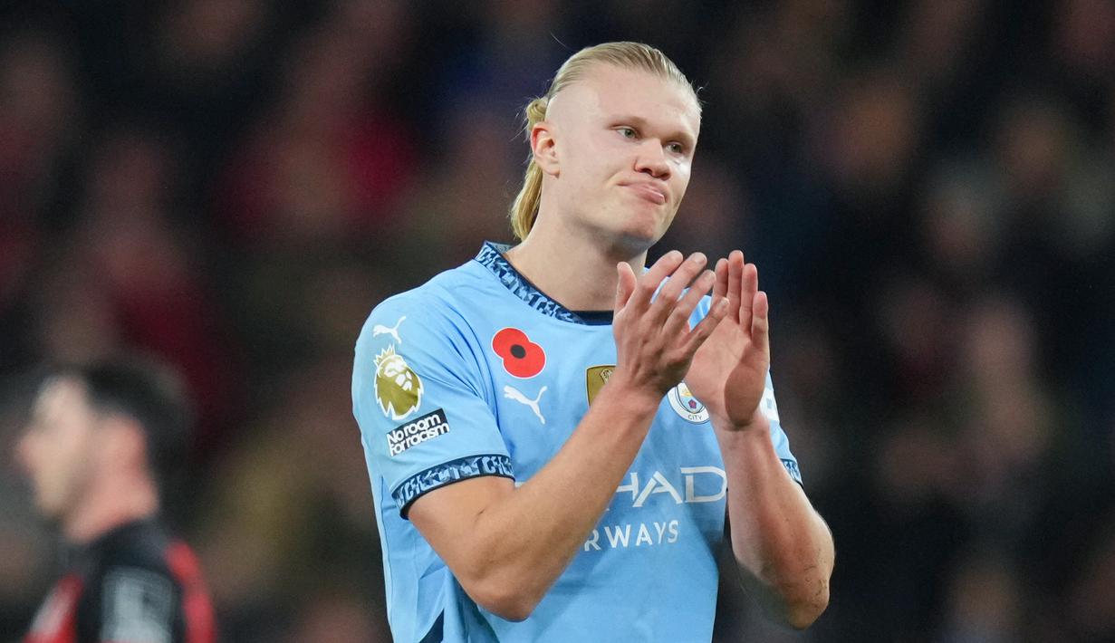 Kekalahan ini membuat City turun ke peringkat kedua dengan 23 poin dari 10 laga, Mereka tertinggal dua poin dari Liverpool sebagai pemuncak klasemen sementara Liga Inggris. (AP Photo/Kirsty Wigglesworth)