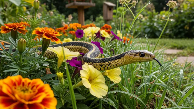Ular Taman Jadi Sahabat Tukang Kebun yang Tak Disangka, Ini Cara Mengenalinya