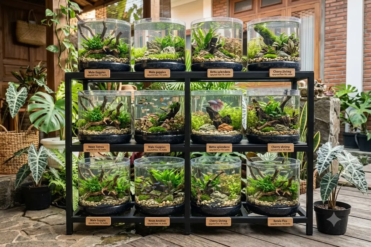 Cara Mengubah Galon Bekas 19 Liter Menjadi Kolam Mini Ikan Hias Estetik