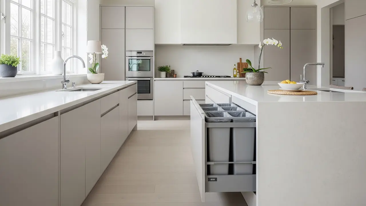 Model Tempat Sampah Tarik di Kitchen Set