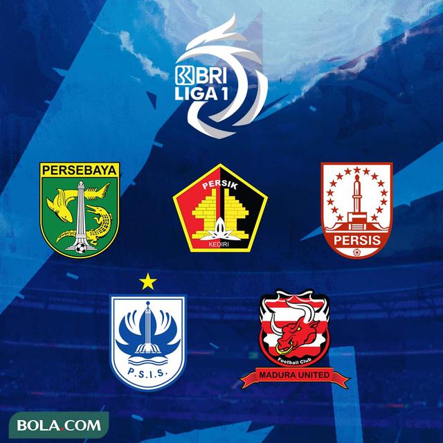 Liga 1 -  Persebaya Surabaya, Persik Kediri, Persis Solo, PSIS Semarang, Madura United