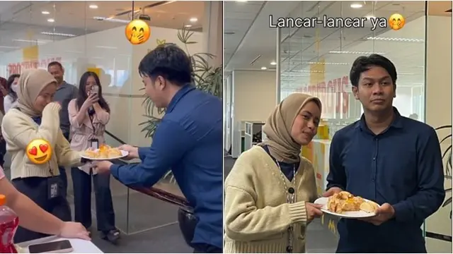Momen Lamaran saat di Kantor Pakai Adu Pantun ala Betawi Ini Viral, Seru Banget