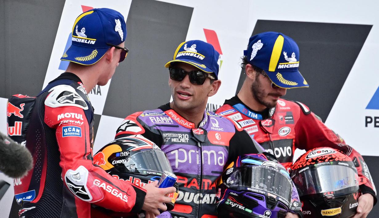 Jorge Martin tampil dominan sepanjang balapan. (BAY ISMOYO/AFP)