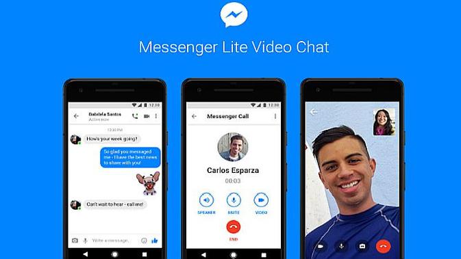 Messenger Lite (screenshot via situs web Facebook)