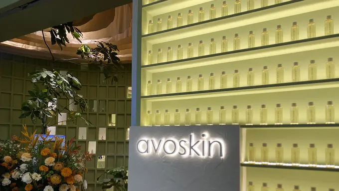 Offline Store Avoskin usung Sustainability
