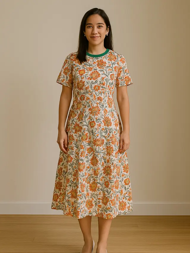 Dress Batik modern 2025 (Foto: Rizka Nur Laily via ChatGPT)