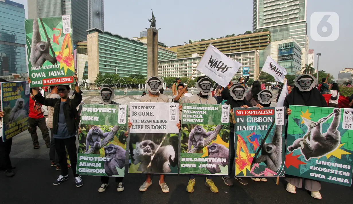 Selain itu aksi tersebut menyuarakan Krisis Demokrasi di Indonesia. (Liputan6.com/Angga Yuniar)