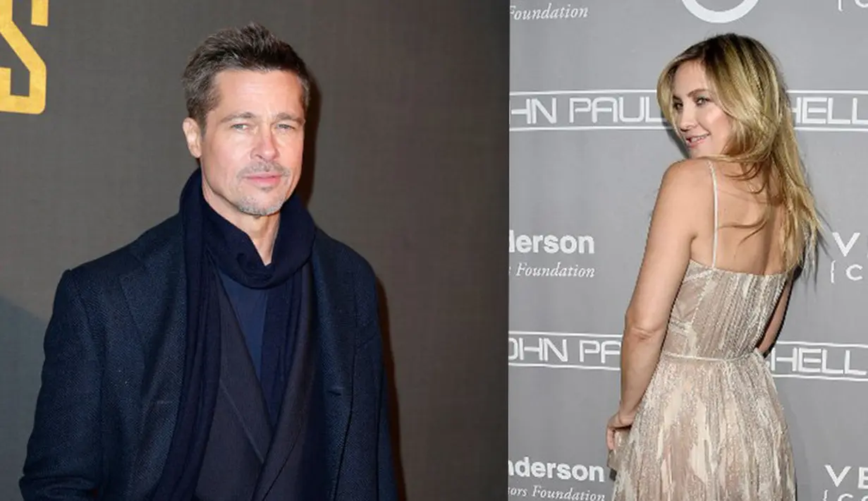 Kate Hudson sempat disebut sebagai wanita yang diincar Brad Pitt setelah bercerai dengan Angelina Jolie. Kabar baru tersiar, saat ini Kate tengah hamil dan anak yang dikandungnya itu dikabarkan anaknya bersama Pitt. (AFP/Bintang.com)