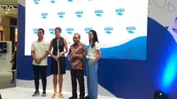 Danone-Aqua mempersembahkan Aqua Life berupa botol air kemasan berbahan daur ulang (Liputan6.com/Komarudin)