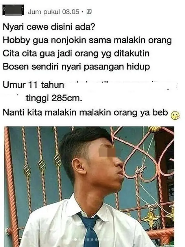 6 Status Facebook Bocah Cari Pacar Ini Bikin Geleng Kepala