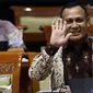 Calon Pimpinan KPK Irjen Firli Bahuri mengikuti uji kelayakan dan kepatutan capim KPK di Komisi III DPR, Kompleks Senayan, Jakarta, Senin (9/9/2019). Para capim KPK diharuskan membuat makalah dengan tema yang ditentukan saat uji kelayakan dan kepatutan. (Liputan6.com/Johan Tallo)