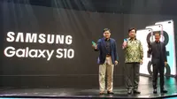Peluncuran Samsung Galaxy S10. Liputan6.com/ Andina Librianty