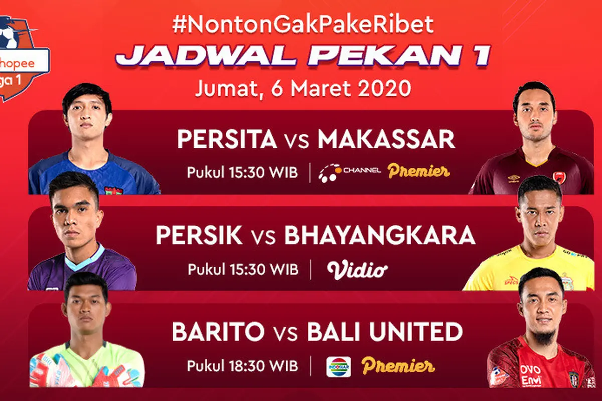 Saksikan Duel Seru Shopee Liga 1 Persita VS PSM Makassar Hanya di Vidio. sumberfoto: Vidio