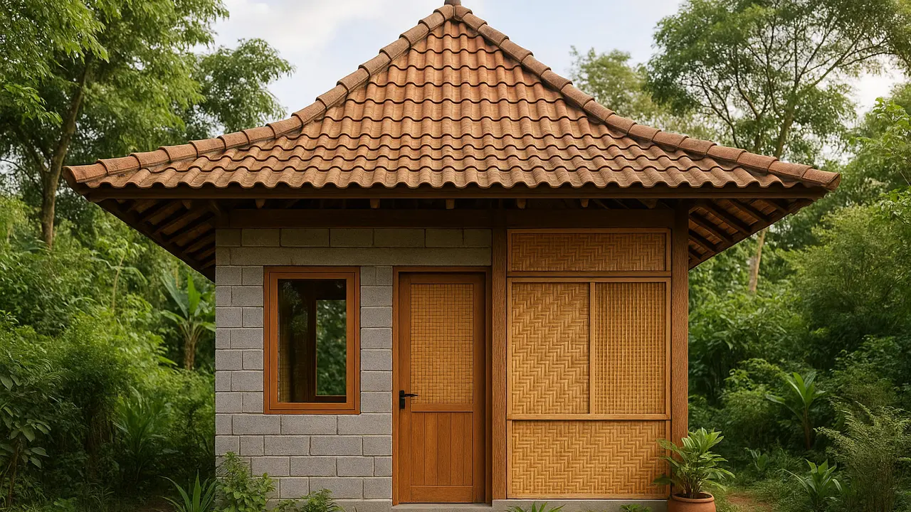 7 Model Rumah Kecil Tapi Cantik 3x6 Meter dari Bambu dan Batako, Tampilan Estetik, Hemat Biaya dan Ramah Lingkungan