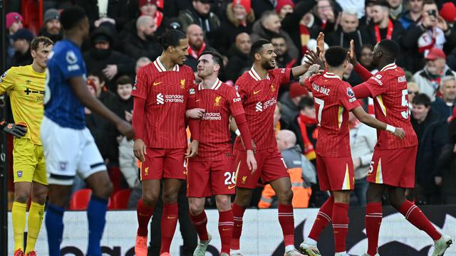 Pesta gol Liverpool saat menjamu Ipswich Town di Liga Inggris