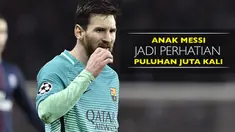 Berita video 2 aksi anak Lionel Messi, Mateo, yang sudah ditonton puluhan juta kali di media sosial Instagram.