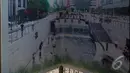 Sebuah gambaran tentang rencana restorasi Kali ciliwung, Jakarta, Jumat (3/10/2014) (Liputan6.com/Faizal Fanani)
