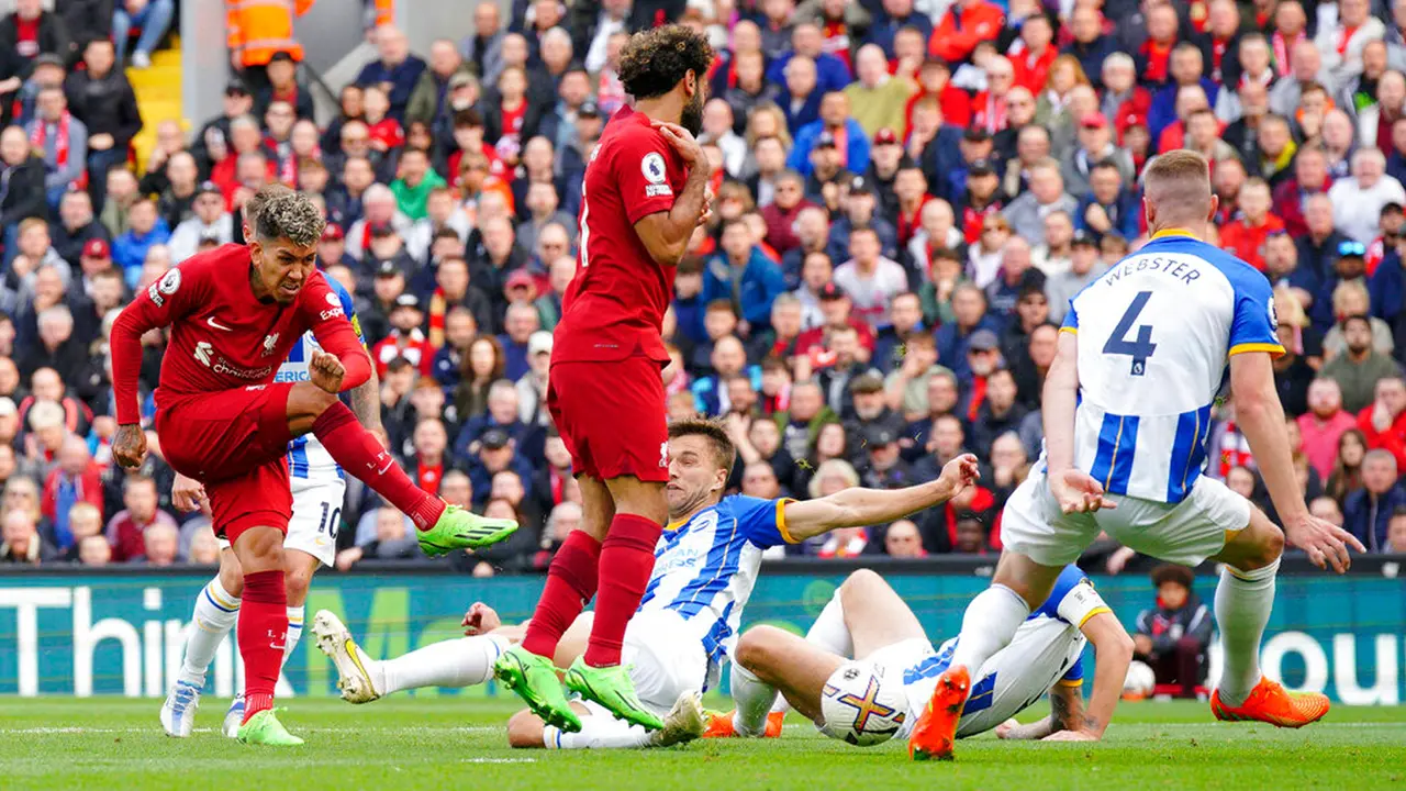 Hujan Gol, Liverpool Ditahan Imbang Brighton di Anfield