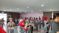 Tim Penggerak Germas Melakukan Senam Mora yang Cocok untuk Para Lansia (Liputan6.com/Fitri Haryanti Harsono)