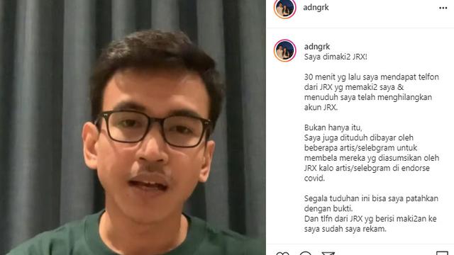 Disebut Penyebab Akun IG Jerinx Hilang, Adam Deni Mengaku Dapat Ancaman