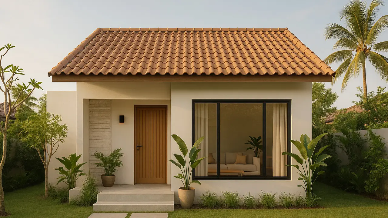Desain Rumah 1 Lantai Simple dan Estetik yang Lagi Tren 2025/ Ilustrasi AI