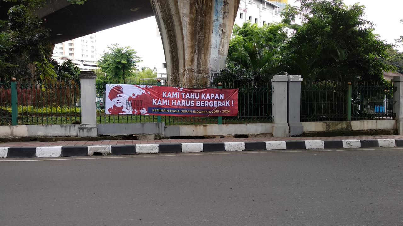 Spanduk Dukungan Kepada Gatot Nurmantyo maju menjadi presiden (Merdeka.com/Ahda Bayhaqi)