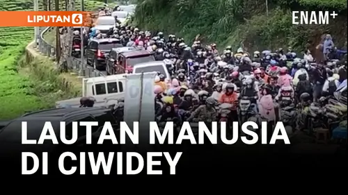 VIDEO: Viral! Lautan Manusia dan Ribuan Kendaraan Penuhi Ciwidey