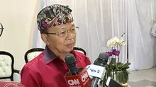 Gubernur Bali I Wayan Koster setelah menghadiri acara dialog peneliti BRIN di Tabanan, Bali, Senin (7/8/2023). (Putu Merta/Liputan6.com).