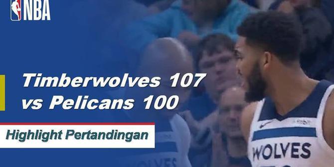 Cuplikan Hasil Pertandingan NBA : Timberwolves 107 vs Pelicans 100